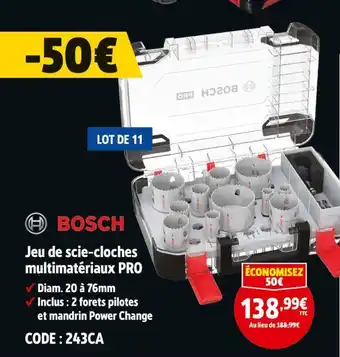 Screwfix Bosch Jeu de scie-cloches multimatériaux PRO offre