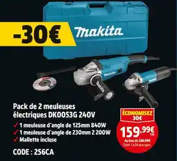 Screwfix MAKITA Pack de 2 meuleuses électriques DK0053G 240V offre