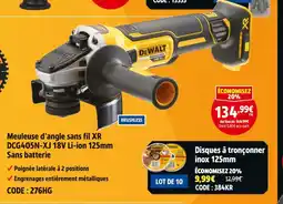 Screwfix DEWALT Meuleuse d'angle sans fil XR DCG405N-XJ 18V Li-ion 125mm offre
