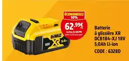 Screwfix DEWALT Batterie à glissière xr dcb184-xj 18v 5,0ah li-ion offre