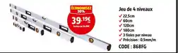 Screwfix Jeu de 4 niveaux offre