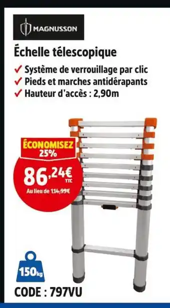 Screwfix MAGNUSSON Échelle télescopique offre