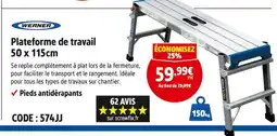 Screwfix WERNER Plateforme de travail 50 x 115cm offre