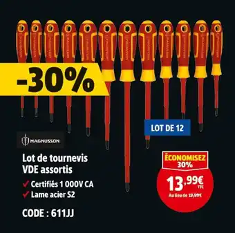 Screwfix Magnusson Lot de tournevis VDE assortis offre