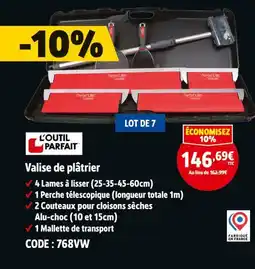 Screwfix L'OUTIL PARFAIT Valise de plâtrier offre