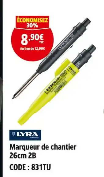 Screwfix LYRA Germany Marqueur de chantier offre