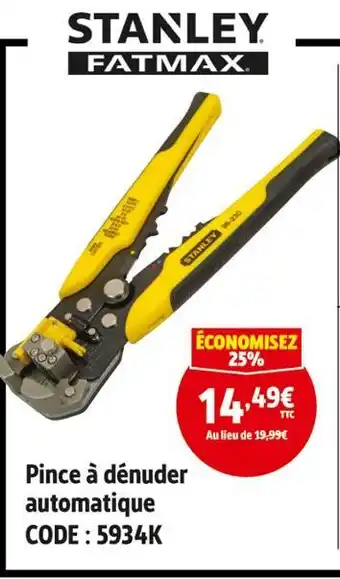 Screwfix STANLEY FATMAX Pince à dénuder automatique offre