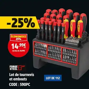 Screwfix Lot de tournevis et embouts offre
