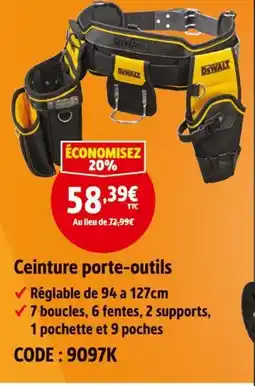 Screwfix DEWALT Ceinture porte-outils offre
