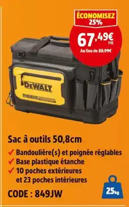 Screwfix DEWALT Sac à outils 50,8cm offre