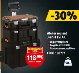 Screwfix Atelier roulant 3-en-1 TSTAK offre