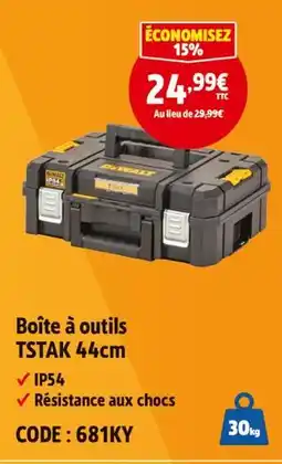 Screwfix DEWALT Boîte à outils tstak 44cm offre