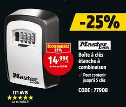 Screwfix MASTER LOCK Boîte à clés étanche à combinaison offre