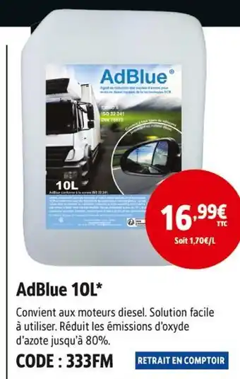 Screwfix AdBlue Solution pour moteurs diesel offre