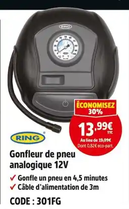 Screwfix Ring Gonfleur de pneu analogique 12V offre