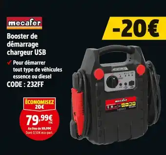 Screwfix mecafer Booster de démarrage chargeur USB offre