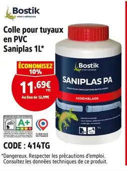 Screwfix Bostik Colle pour tuyaux en PVC Saniplas PA offre