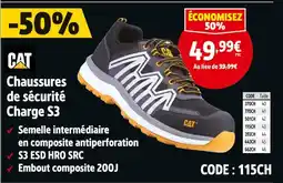 Screwfix CAT Chaussures de sécurité Charge S3 offre