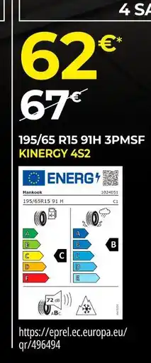 Euromaster Hankook Kinergy 4S2 offre