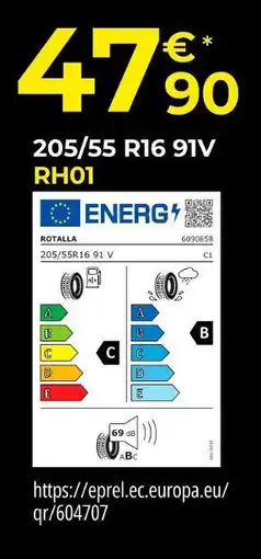 Euromaster Rotalla 205/55 R16 91V RH01 offre