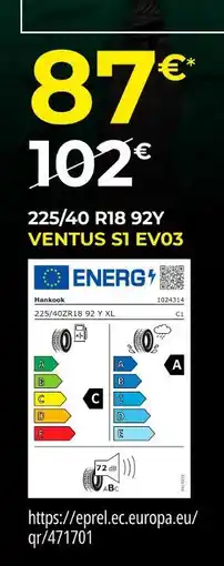 Euromaster Hankook Ventus S1 Evo3 offre
