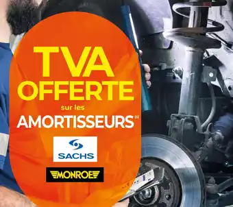 Euromaster Sachs / Monroe TVA offerte sur les Amortisseurs Sachs / Monroe offre