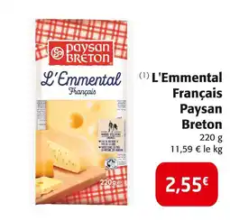 Colruyt PAYSAN BRETON L'Emmental Français offre