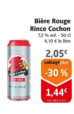 Colruyt RINCE COCHON Bière Rouge offre