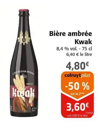 Colruyt KWAK Bière ambrée offre