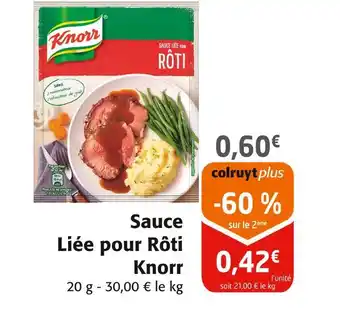 Colruyt KNORR Sauce Liée pour Rôti offre