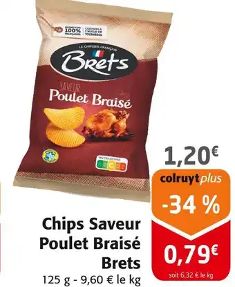 Colruyt BRETS Chips Saveur Poulet Braisé offre