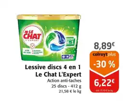 Colruyt LE CHAT L'EXPERT Lessive discs 4 en 1 L'Expert offre