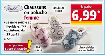Norma ElleNor Chaussons en peluche offre
