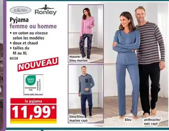 Norma ElleNor Pyjama femme ou homme offre