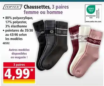 Norma TOPTEX Chaussettes offre