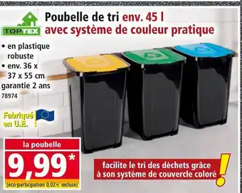 Norma Toptex Poubelle de tri offre