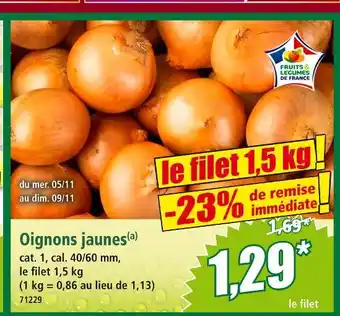 Norma Oignons jaunes offre
