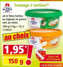 Norma ALSACE LAIT Fromage à tartiner offre