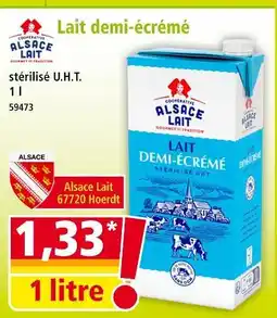 Norma Alsace Lait Lait demi-écrémé offre
