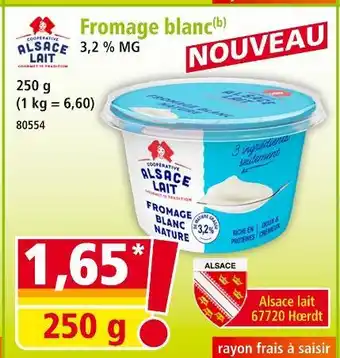Norma ALSACE LAIT Fromage blanc offre