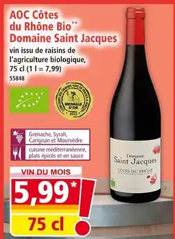 Norma Domaine Saint Jacques AOC Côtes du Rhône Bio offre