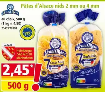 Norma GRAND MÈRE Pâtes d'Alsace nids 2 mm offre