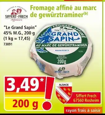Norma Siffert Frech Fromage affiné au marc de gewürztraminer offre