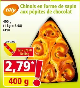 Norma TILLY Chinois en forme de sapin aux pépites de chocolat offre