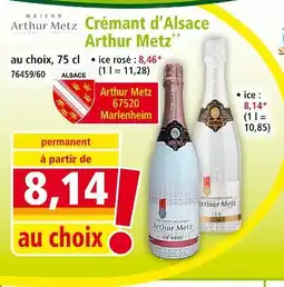 Norma Arthur Metz Crémant d'Alsace Ice Rosé offre