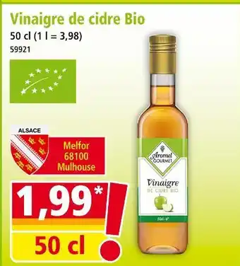 Norma AROMEL GOURMET Vinaigre de cidre Bio offre