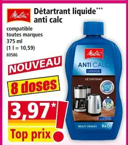 Norma Melitta Détartrant liquide anti calc offre