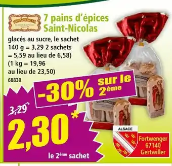 Norma Fortwenger 7 pains d'épices Saint-Nicolas offre