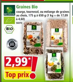 Norma Bio Sonne Graines Bio offre