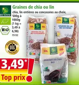 Norma BIO SONNE Graines de lin bio concassées offre